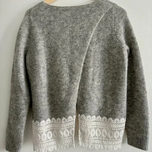Sezane Alexia Jumper In Mottled Grey, Women's Size M - Picture 5 of 7